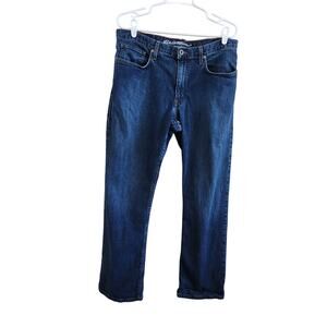 Eddie Bauer Relaxed Fit Straight Leg Jeans Pockets Blue Denim Size 34x30